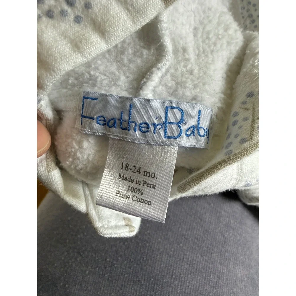 Feather Baby hooded with bear ears one piece trees and deer print cotton‎